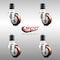 Service Caster 3 Inch 316SS Maroon Polyurethane Swivel 1-3/4 Inch Expanding Stem Caster Set SCC SCC-SS316EX20S314-PPUB-MRN-134-4 - alternate 1